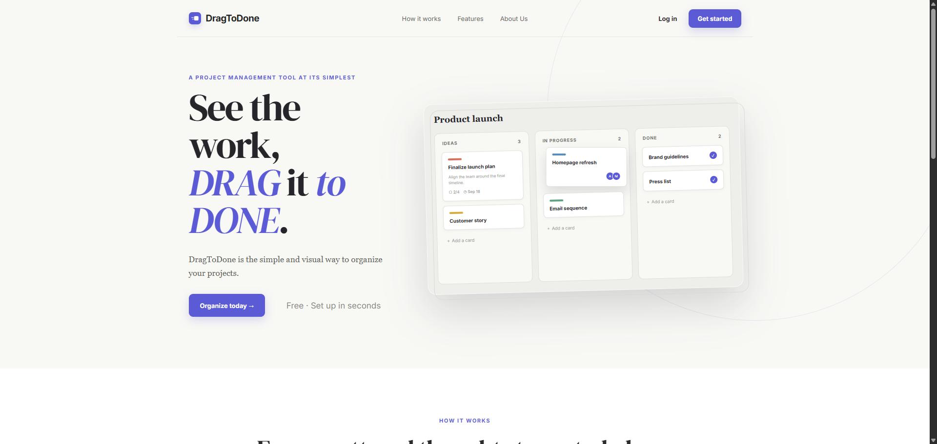 Landing page
