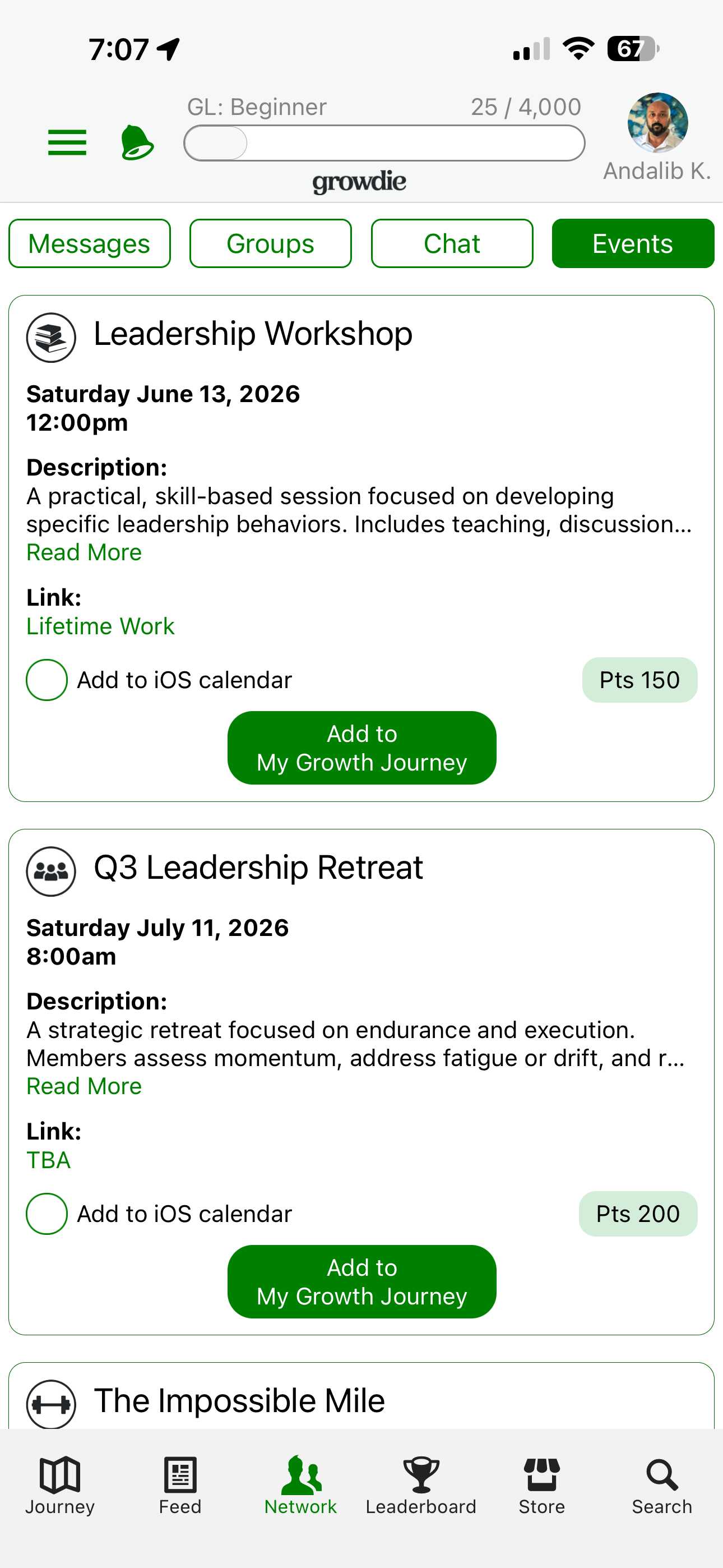 Network - Events