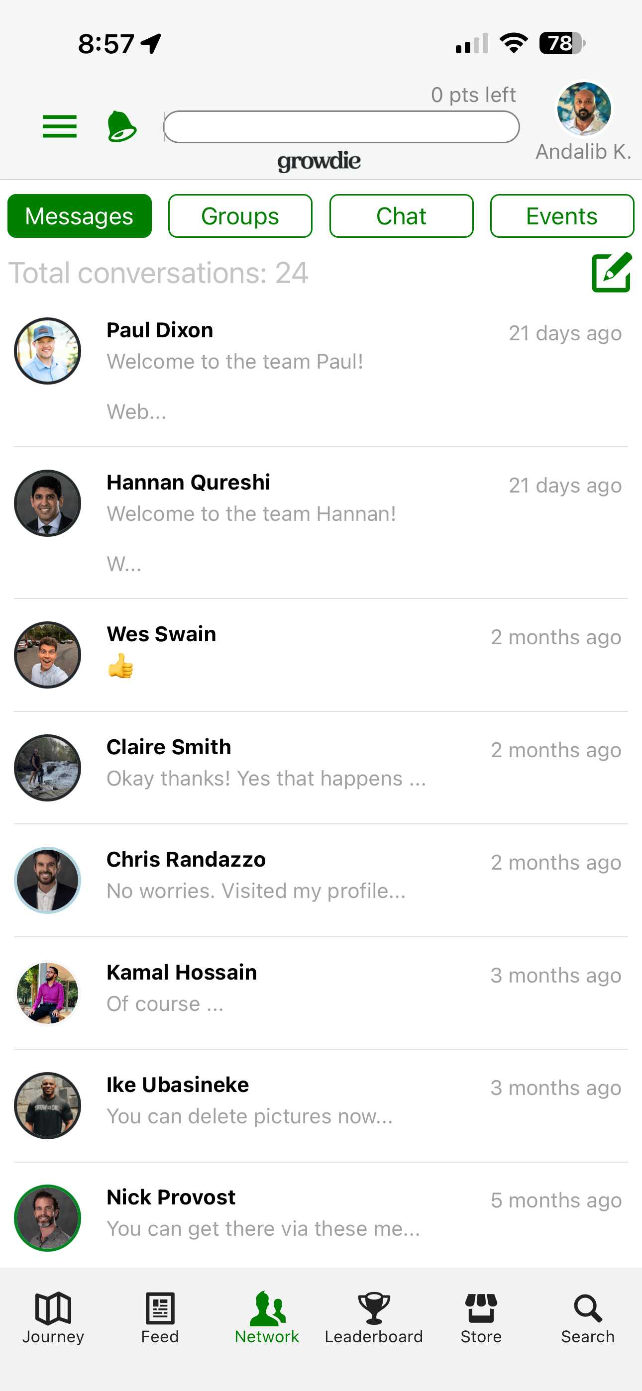 Network - Messages